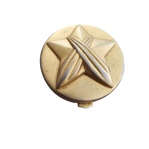 Debbie J. Palmer Goldtone Star Pill Case - Vintage Compact Trinket Box